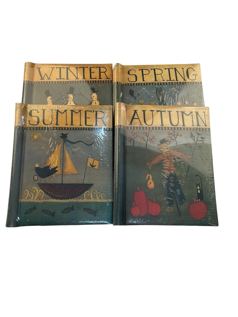 Set of 4 Special Moments Seasonal Folkart Photo Albums